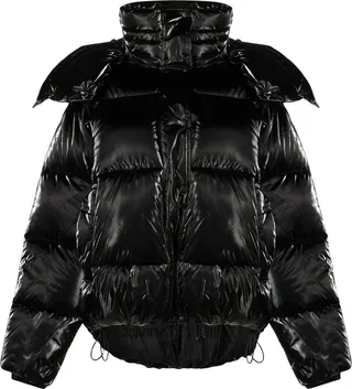Oversized High-Shine Puffer Jacket