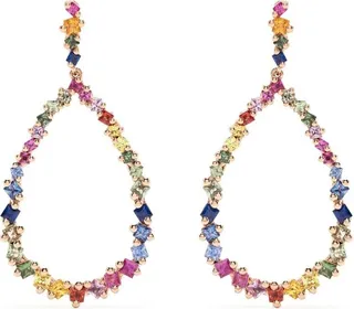 18kt rose gold Pear Shape drop earrings