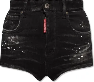 Dsquared2 High-Waist Distressed Denim Shorts