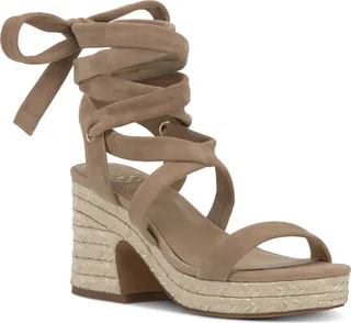 Vince Camuto Roreka Ankle-Tie Espadrille Platform Sandals Women's Shoes