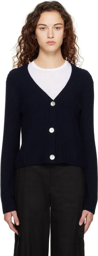 Vince Navy Button Cardigan