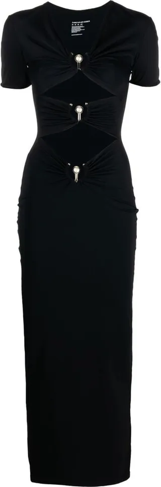 Pierced Orbit short-sleeved dress