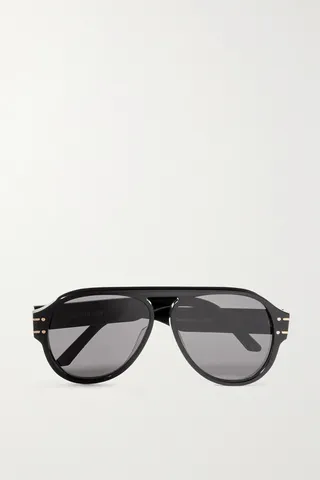 DIOR Eyewear - Diorsignature A1u Aviator-style Acetate Sunglasses - Black