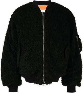 Zip-Detail Bomber Jacket