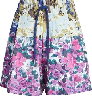 Hadio Floral Drawstring Shorts