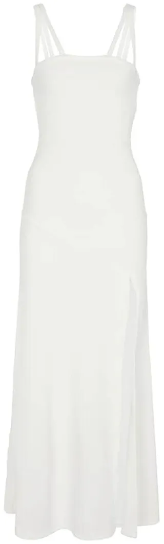 Floating Bra ribbed-knit dress