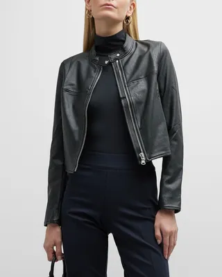Leather-Like Moto Jacket