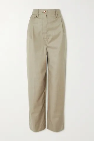 TOTEME - Wool-twill Straight-leg Pants - Neutrals