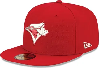 Men's Red Toronto Blue Jays Logo White 59FIFTY Fitted Hat