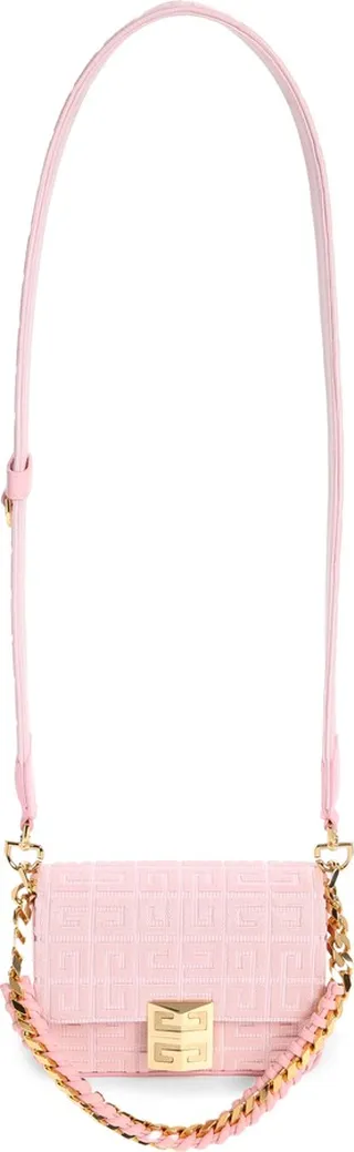 Small 4G Embroidered Canvas & Leather Crossbody Bag