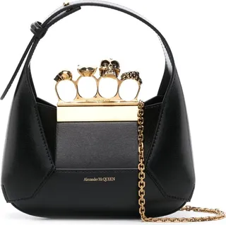 Black The Jewelled Hobo Mini Bag