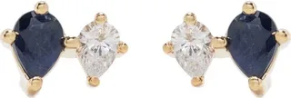 14kt yellow gold Premier Amigos sapphire and diamond earrings