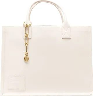Charm-Embellished Tote Bag