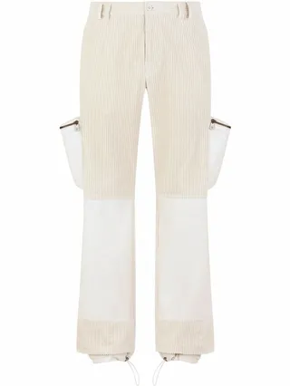 Multiple-Pocket Straight-Leg Trousers