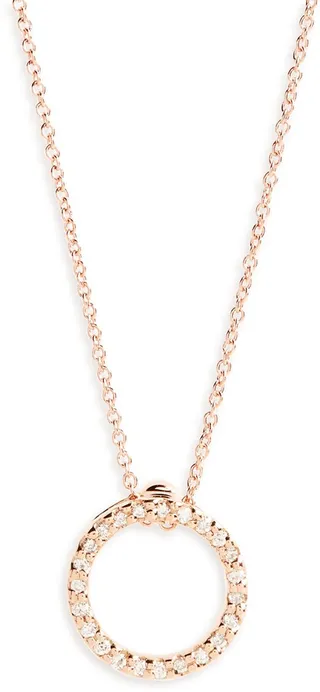 Diamond Circle Pendant Necklace