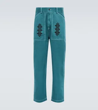 Balwut embroidered wide-leg jeans