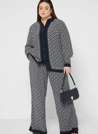 Printed Wide Leg Pants