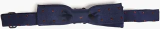 Polka-dot silk-jacquard bow tie