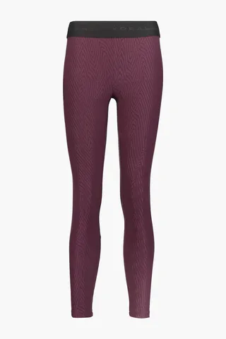 Stretch-jacquard leggings