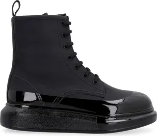 Varnish Detail Combat Boots