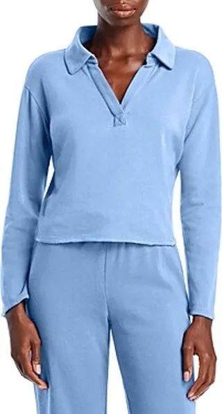 Chaser Cotton Fleece Long Sleeve Polo Tee - 100% Exclusive