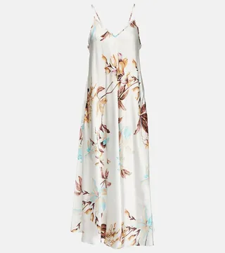Giava floral silk midi dress