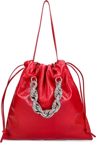 Medium drawstring chain shoulder bag