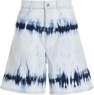 Tie& Dye Denim Bermuda Shorts