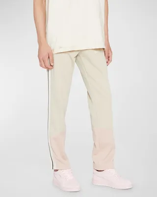 Men's Two-Tone Pintuck Track Pants