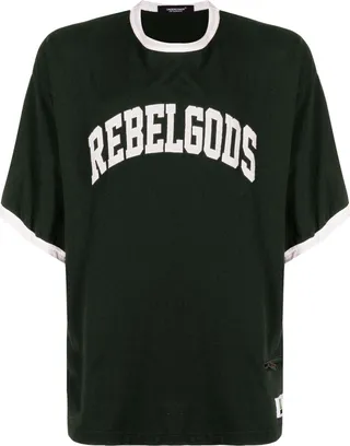 slogan-print cotton T-shirt