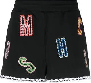 Crochet Logo-Lettering Shorts