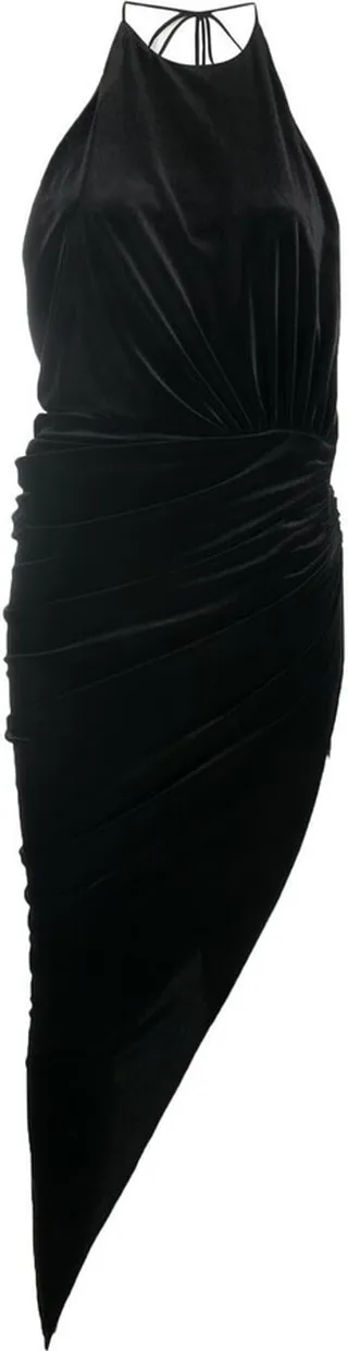 Gathered-Effect Asymmetric Dress