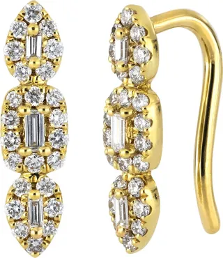 Mika 18K Yellow Gold Diamond Ear Crawlers - 0.06ct.
