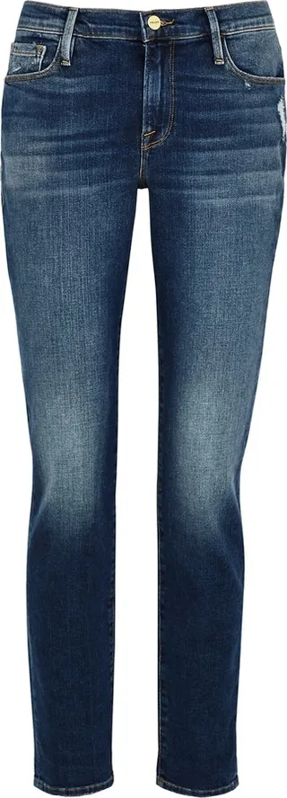 Frame Le Garcon Blue Slim Boyfriend Jeans