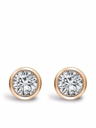 18kt rose gold Sundance diamond stud earrings