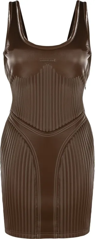 Embossed Scuba Minidress