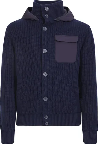 Wool Ribbed-knit Jacket