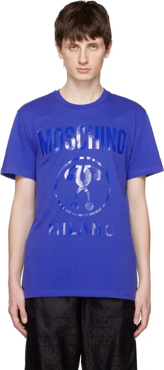 Moschino Blue Double Question Mark T-Shirt