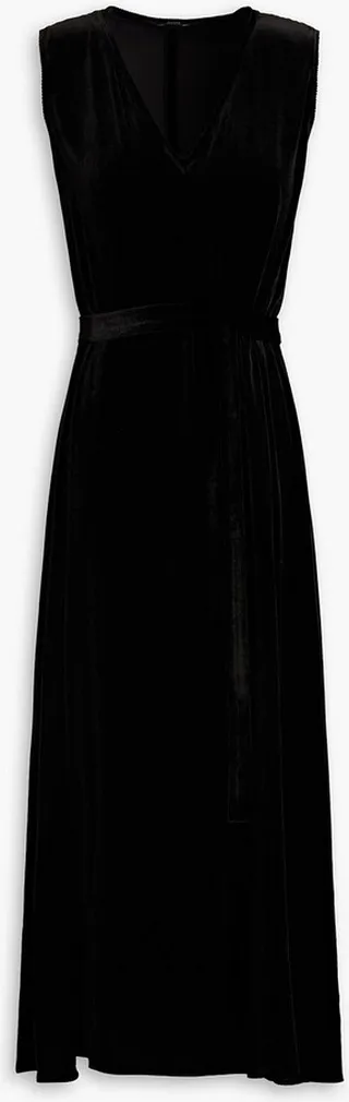 Dorsay velvet midi dress