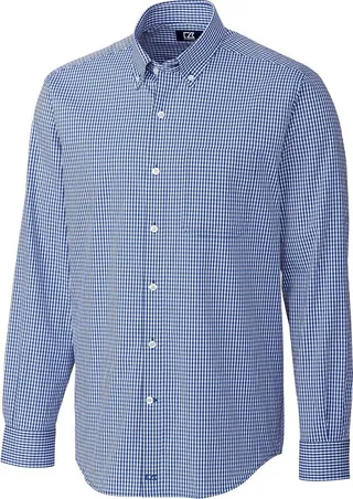 Big & Tall Anchor Gingham Shirt - Tour Blue - 2XB