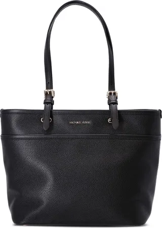 Pebbled-Texture Leather Tote Bag