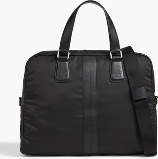 Shell and textured-leather briefcase