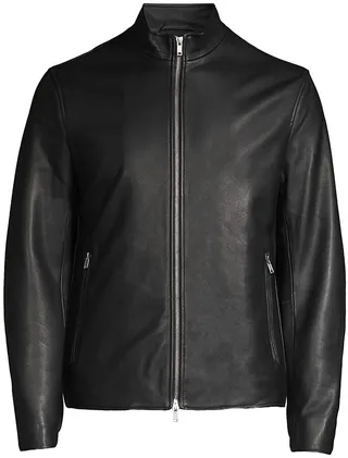 Morveck Leather Bomber Jacket