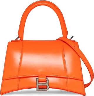 Small Hourglass leather shoulder bag