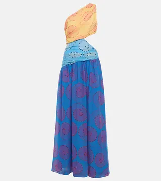 Ashlyn one-shoulder chiffon maxi dress
