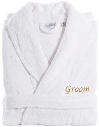 Linum Home Textiles Groom Terry Bathrobe