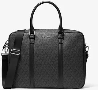 Hudson Logo and Leather Briefcase