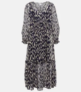 Kendra printed georgette midi dress