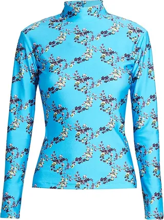 Floral Mock Turtleneck Top