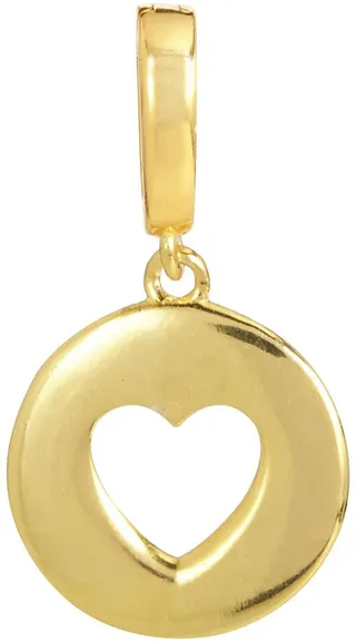 18K Yellow Gold Vermeil Open Heart Charm